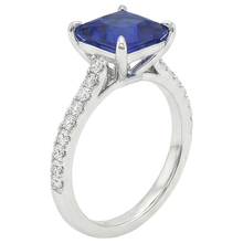 natural round sapphire 5.50ct ring close up detail