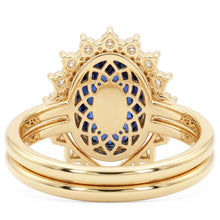 Natural Earth Mined Diamond Engagement Ring Set Bezel Set Blue Sapphire 3 Carats