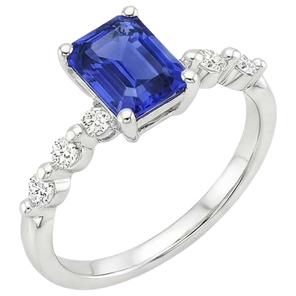 natural emerald sapphire 3.50ct ring side angle