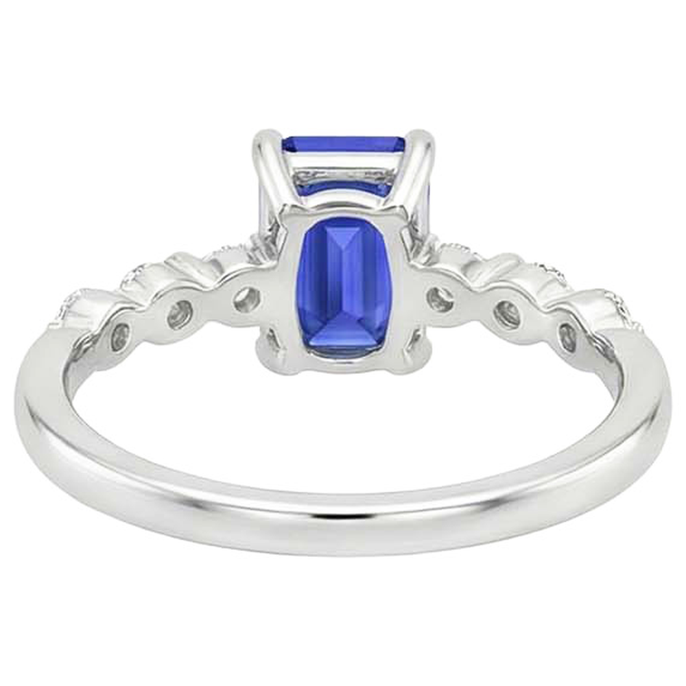 natural emerald sapphire 3.50ct ring top view