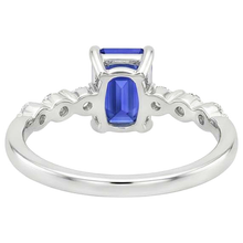 natural emerald sapphire 3.50ct ring top view