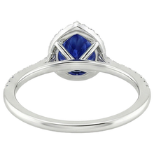 Natural Earth Mined Diamond Engagement Ring Teardrop Style Pear Blue Sapphire 6.20 Carats