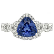natural round sapphire 3ct ring side angle