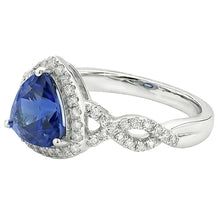 natural round sapphire 3ct ring top view