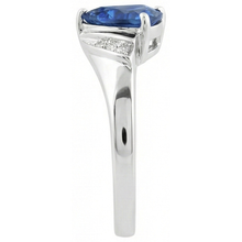 Natural Earth Mined Diamond Engagement Ring Trillion Deep Blue Sapphire 1.75 Carats