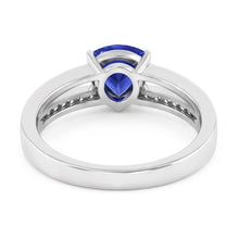 Natural Earth Mined Diamond Engagement Ring Trillion Sapphire Jewellery Split Shank 1 Carat