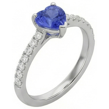 Natural Earth Mined Diamond Engagement Srilanka Sapphire Ring Scallop Set Accents 3 Carats