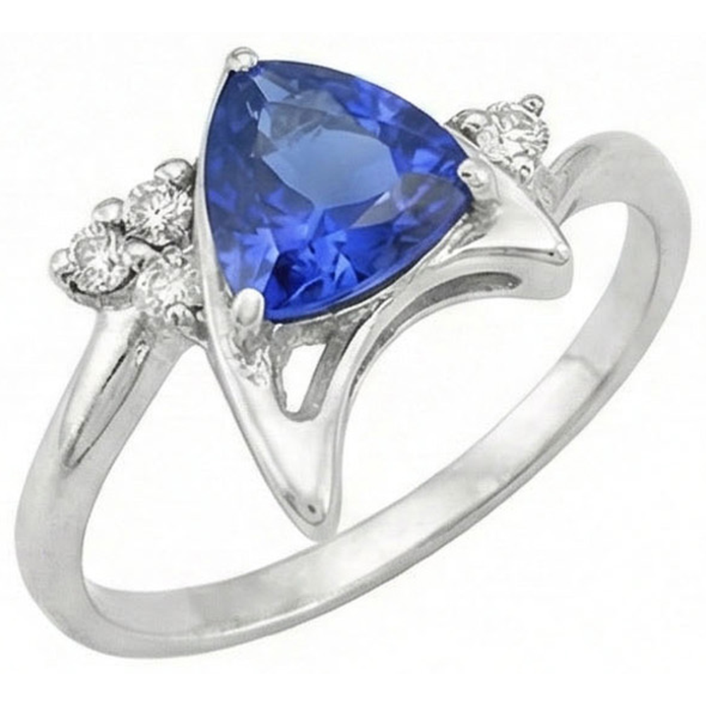 natural round sapphire 1.75ct ring side angle