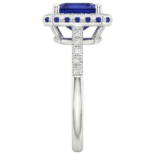 natural round sapphire 4.50ct ring profile view