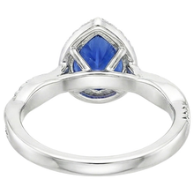 natural round sapphire 5.50ct ring side angle