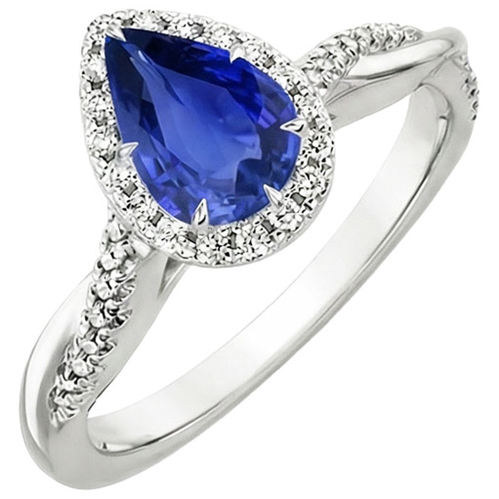 natural round sapphire 5.50ct ring close up detail