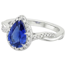 natural round sapphire 5.50ct ring top view