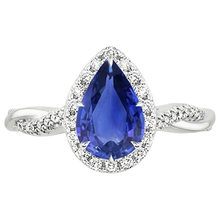 natural round sapphire 5.50ct ring profile view
