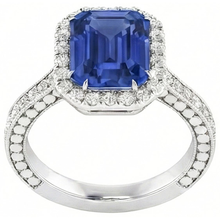 natural emerald sapphire 4ct ring side angle