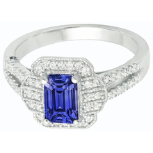 natural emerald sapphire 4ct ring side angle