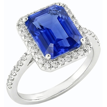 natural emerald sapphire 4.50ct ring side angle