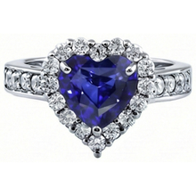 natural round sapphire 4ct ring profile view