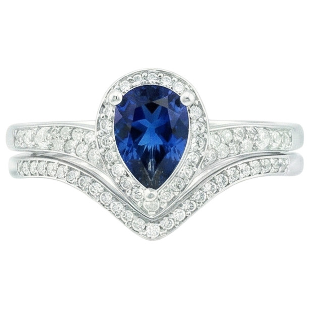 natural round sapphire 4ct ring side angle