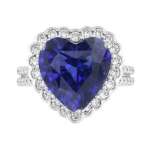 natural round sapphire 5ct ring side angle