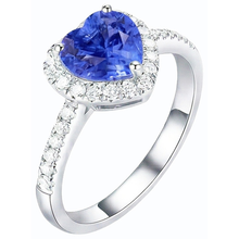 natural round sapphire 3.50ct ring side angle
