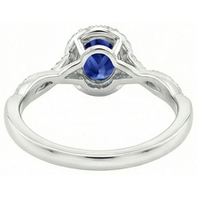 natural round sapphire 4.25ct ring profile view