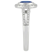 Natural Earth Mined Diamond Halo Ring Bezel Set Oval Ceylon Sapphire Gemstone 2.50 Carats