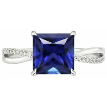 natural round sapphire 5.50ct ring profile view
