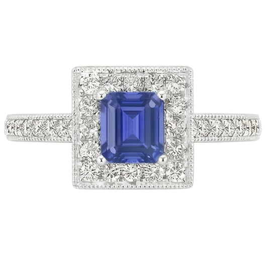 natural emerald sapphire 3ct ring side angle