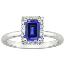 natural emerald sapphire 4ct ring top view