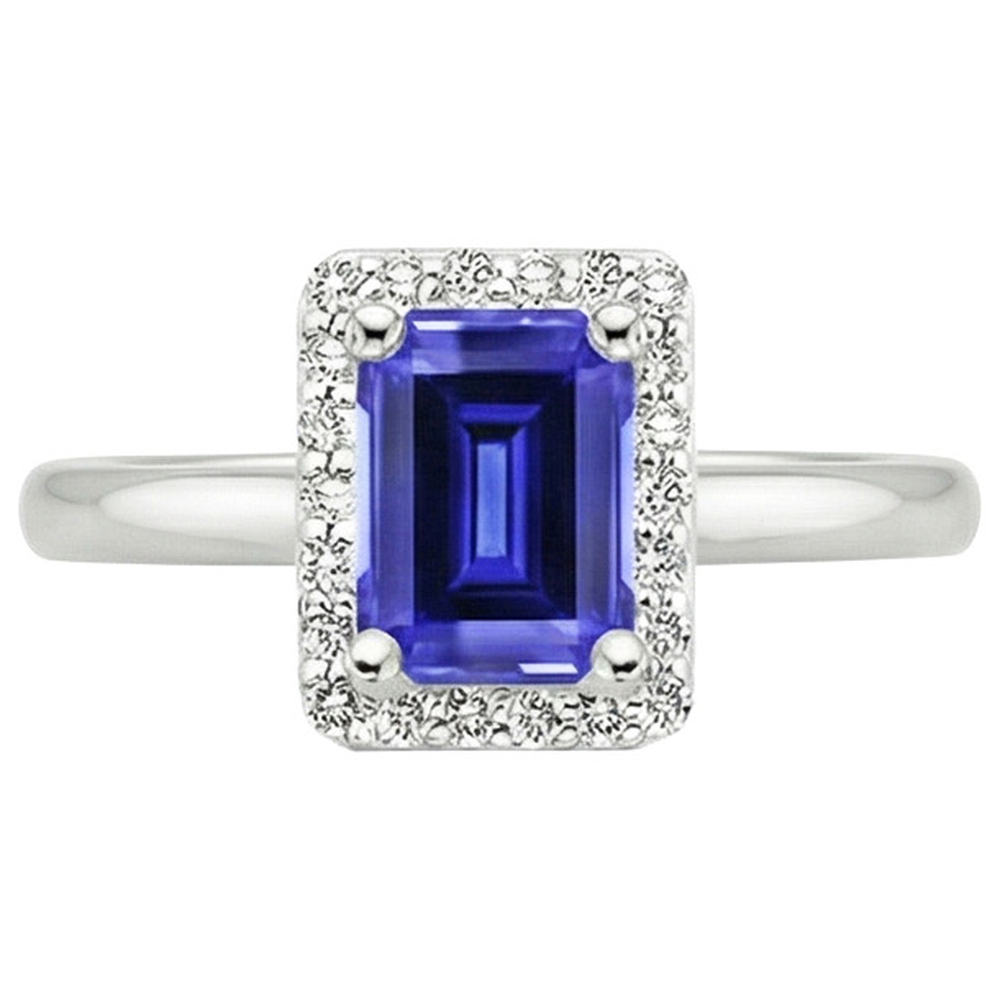 natural emerald sapphire 4ct ring profile view