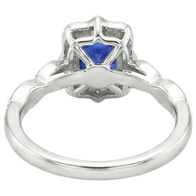 natural emerald sapphire 4ct ring top view