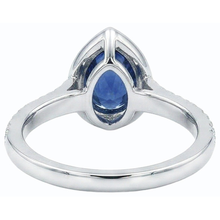 natural round sapphire 4ct ring side angle