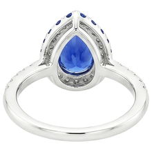 natural round sapphire 5.25ct ring side angle