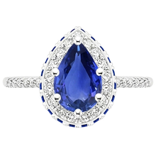 natural round sapphire 5.25ct ring profile view