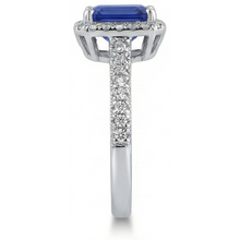 Natural Earth Mined Diamond Halo Wedding Ring Emerald Sri Lankan Sapphire 4 Carats