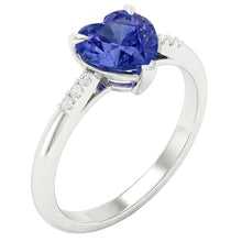 natural round sapphire 1.25ct ring front view