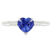 natural round sapphire 1.25ct ring side angle