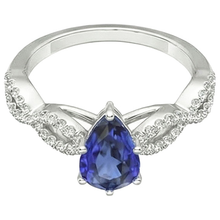 Natural Earth Mined Diamond Jewellery Ceylon Sapphire Ring Twisted Shank Style 3.50 Carats