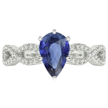 Natural Earth Mined Diamond Jewellery Ceylon Sapphire Ring Twisted Shank Style 3.50 Carats