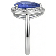 Natural Earth Mined Diamond Jewellery Halo Ceylon Sapphire Ring 4 Carats