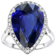 Natural Earth Mined Diamond Jewellery Halo Oval Ceylon Sapphire Ring 7.50 Carats