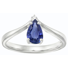 natural round sapphire 1.25ct ring profile view