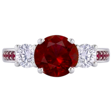 Natural Earth Mined Diamond Ring 1.07 Carats Burmese Ruby Women Jewellery New