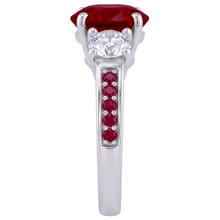 Natural Earth Mined Diamond Ring 1.07 Carats Burmese Ruby Women Jewellery New