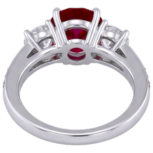 Natural Earth Mined Diamond Ring 1.07 Carats Burmese Ruby Women Jewellery New