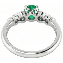 Natural Earth Mined DIAMOND ( NOT LAB GROWN ) Ring 1.10 Carats Green Emerald Vintage Style Jewellery