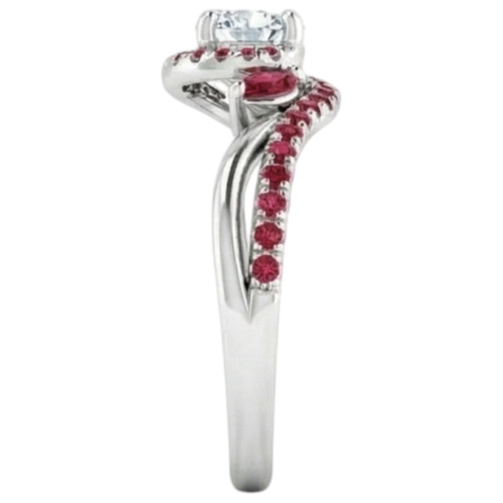Natural Earth Mined Diamond Ring 1.65 Carats Burmese Ruby Women Jewellery