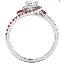Natural Earth Mined Diamond Ring 1.65 Carats Burmese Ruby Women Jewellery