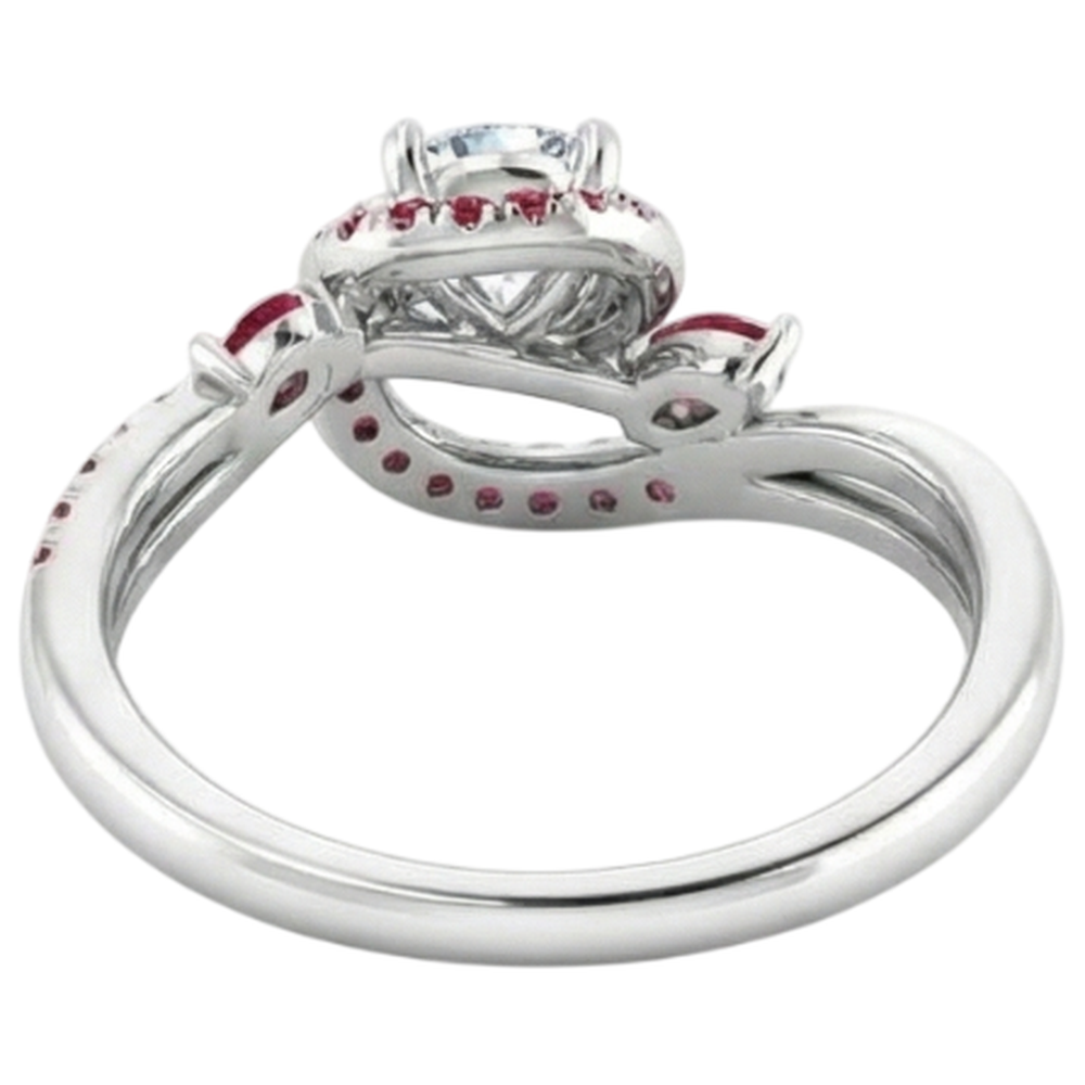 Natural Earth Mined Diamond Ring 1.65 Carats Burmese Ruby Women Jewellery