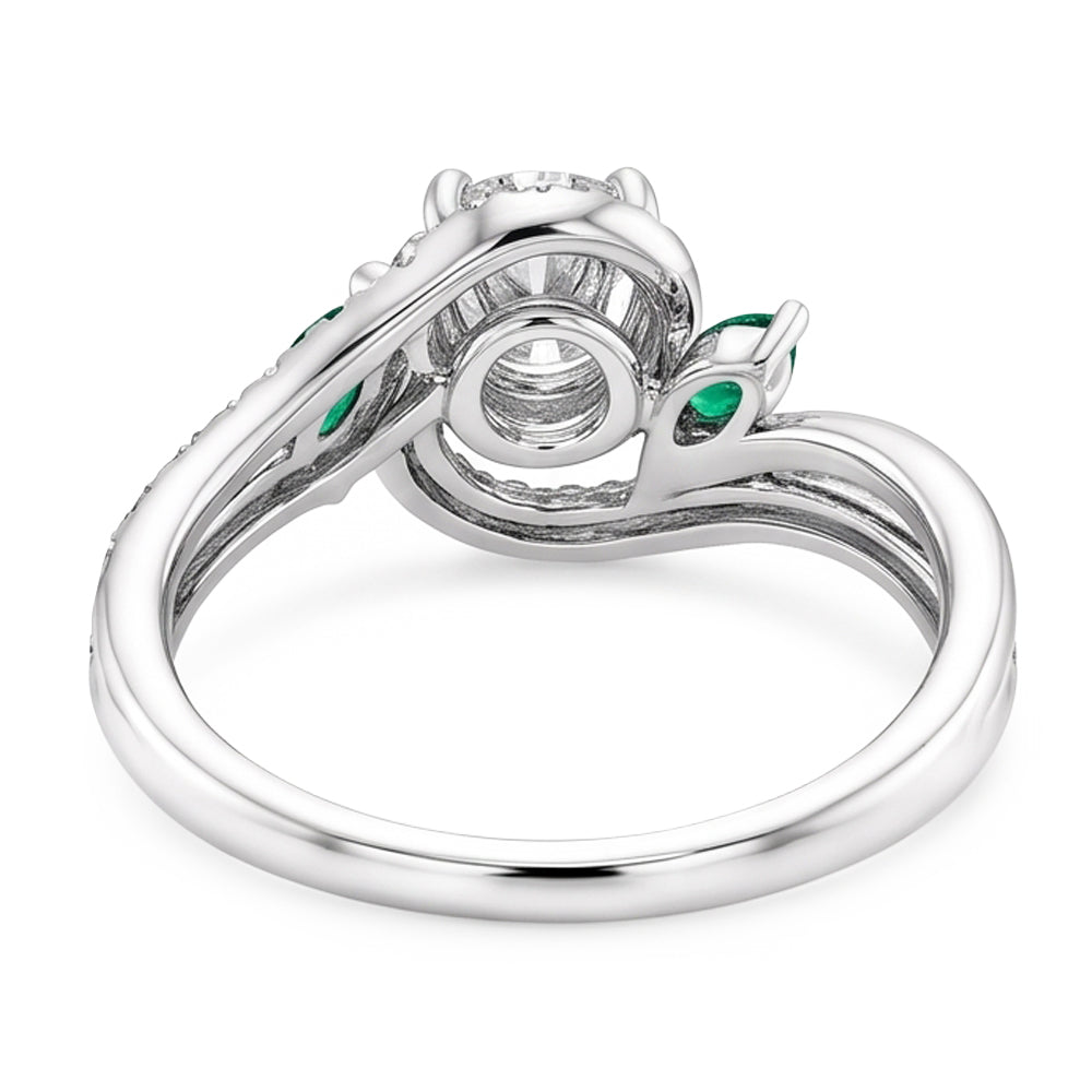 Natural Earth Mined Diamond Ring 1.65 Carats Emeralds Jewellery New
